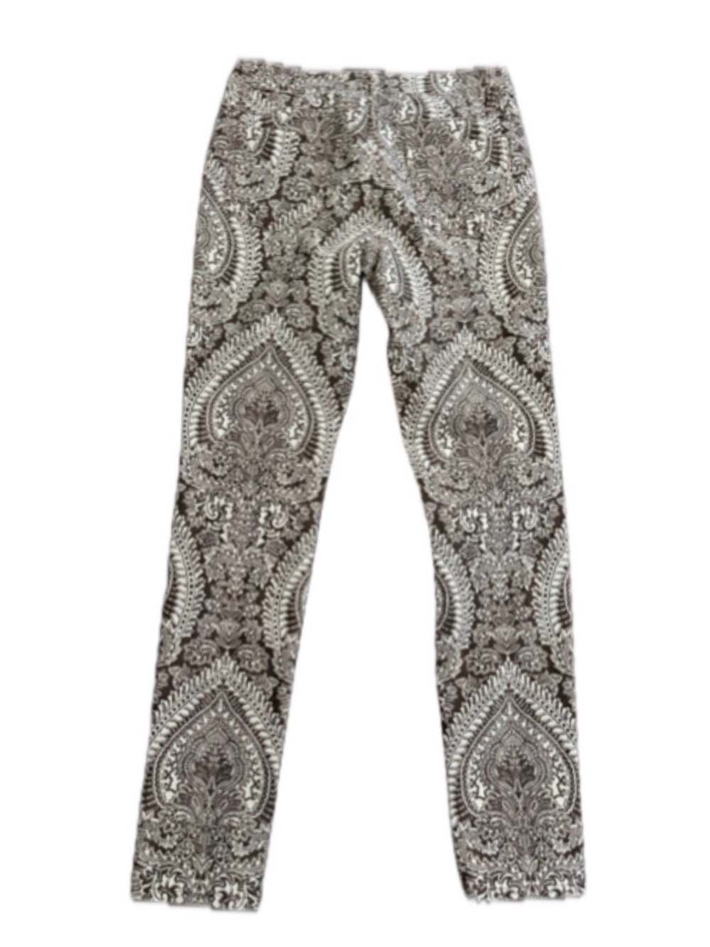 J. McLaughlin Lexi Brown/Off-White Mega Ravi Paisley Boho Print Pant Jeans Sz 12 - Picture 7 of 17